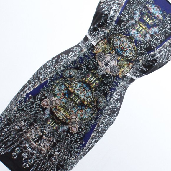 Clover Canyon L Versace-Style Print Scuba Dress - Picture 3 of 14